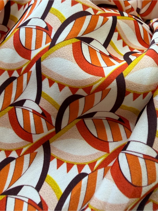 Alexis Dresses & Skirts - Alexis Geometric 70's vibe Orange, Yellow & Black High-Low Skirt
